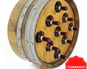 9-Bottle Wine Barrel Display