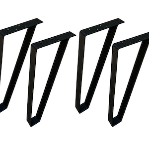 Modern Steel Table Legs: Laser Cut Metal Frame (17-28 inch)