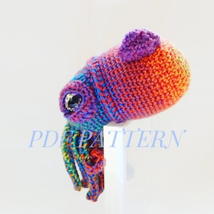 PATTERN ONLY Hawaiian Bobtail Squid Amigurumi Crochet image 1