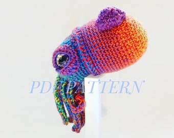 PATTERN ONLY Hawaiian Bobtail Squid Amigurumi Crochet