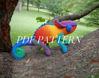 PATTERN ONLY Amigurumi Chameleon Crochet