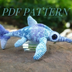 PATTERN ONLY Ophthalmosaurus Ichthyosaur Amigurumi Crochet