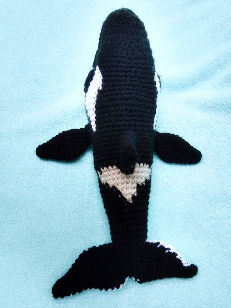 PATTERN ONLY Orca Killer Whale Sea Wolf Amigurumi Crochet image 8