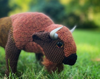 PATTERN ONLY Bison Amigurumi Crochet Buffalo