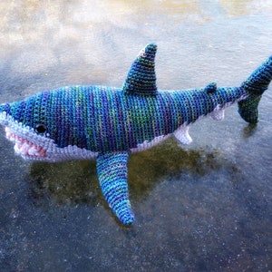 PATTERN ONLY Megalodon Shark Amigurumi Crochet Great White