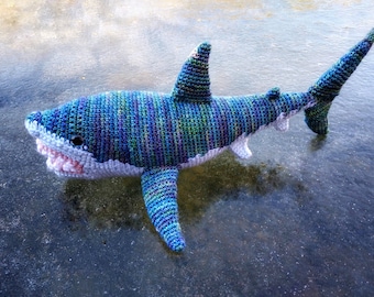 PATTERN ONLY Megalodon Shark Amigurumi Crochet Great White