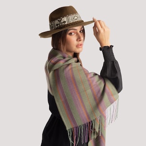 Baby Alpaca Wool Scarf: Silk Blend, Ethically Made in Peru