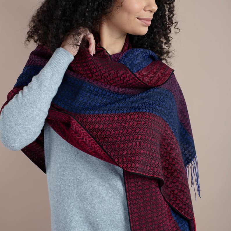 Mauve 100% Baby Alpaca Shawl