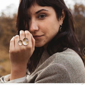 Silver Statement Ring / Sterling Silver Geometric  Ring / Gold Statement Ring  / Boho Silver Statement Ring