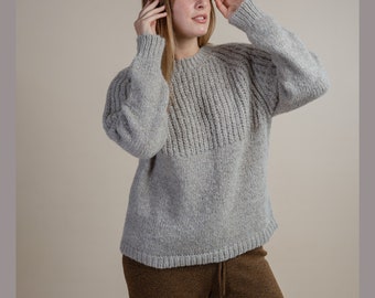 Cozy Alpaca Wool Sweater/ Alpaca Pullover / Hypoallergenic Sweater/ Made in Peru