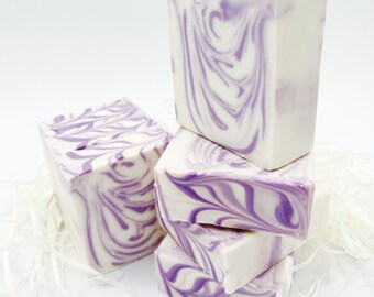 Lavender Fields Luxury Artisan Soap - Cold Processed/Vegan/Moisturizer/Bar Soap/Artisan/Small Gift/All Natural/Organic Soap