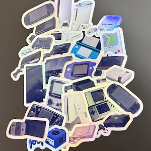 Lot d'autocollants pour console de jeux vidéo - 26 pièces | Ordinateur portable | Bouteille d'eau | Pare-chocs | Fenêtre | Jeux vidéo