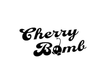 Cherry Bomb Decal – Custom Sticker | Die Cut | Laptop | Waterbottle | Bumper | Window
