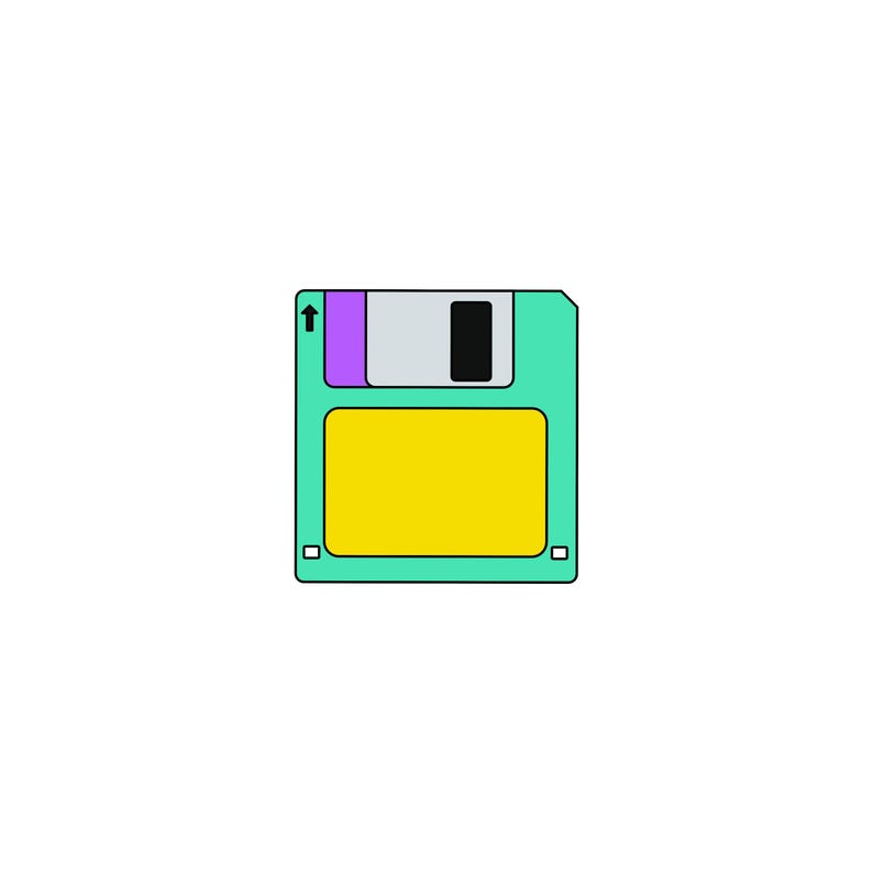 90s Floppy Disk Decal – Custom Sticker | Die Cut | Laptop | Waterbottle ...