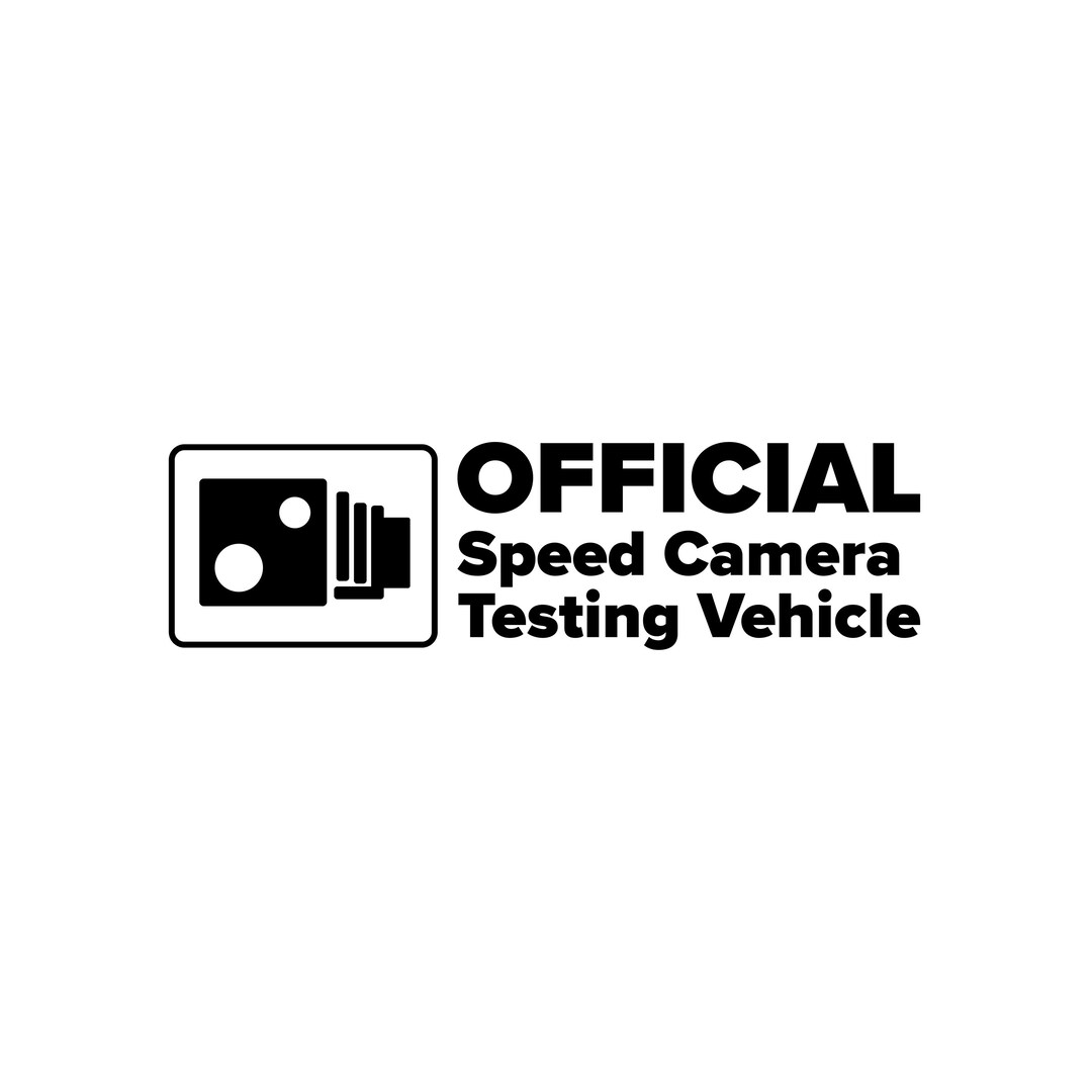 Official Speed Camera Testing Vehicle Decal – Custom Sticker | Die Cut ...