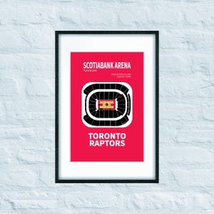 Archivo digital - Scotiabank Arena - Toronto Raptors - Póster - Póster deportivo - Arte mural