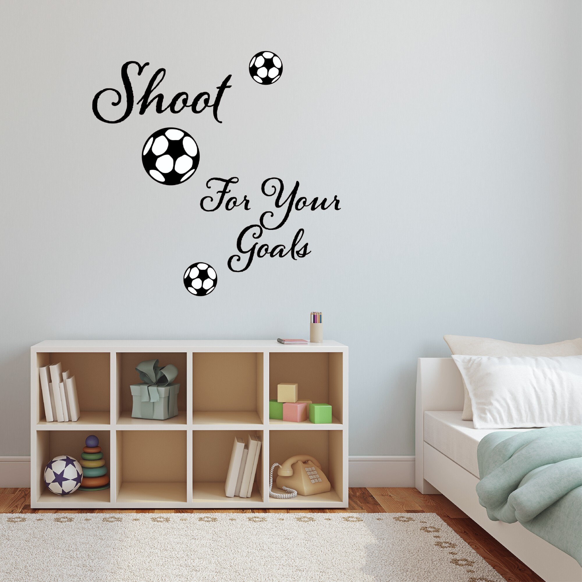 Shoot For Your Goals Wall Decal Soccer Sports Car Window Etsy 日本