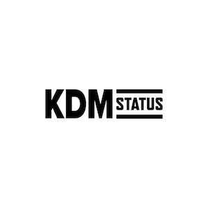 Calcomanía de estado de KDM: personalizada, troquelada, para portátil, botella de agua, parachoques y ventana