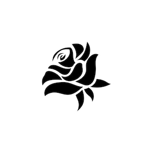 Calcomanía de rosa: personalizada, troquelada, para portátil, botella de agua, parachoques y ventana.