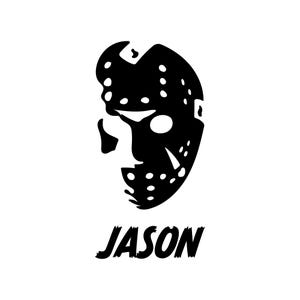 Jason Mask Decal – Horror | Movie | Custom Sticker | Die Cut | Laptop | Waterbottle | Bumper | Window