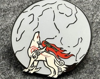 Okami Ammy Howling Glow in the Dark Hard Enamel Pin