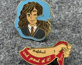 Brightest Witch Otter and Quote HP Hard Enamel Pins