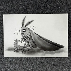 Mothman e Cat 4 x 6" Mini impressão
