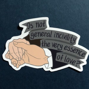 Of Love - Pride and Prejudice-citaatsticker