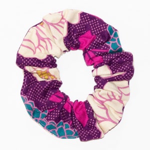 Scrunchie, Cotton Scrunchie, Scrunchies, Scrunchy, Hair Tie, Hair Accessory, Ponytail Holder, Purple Floral