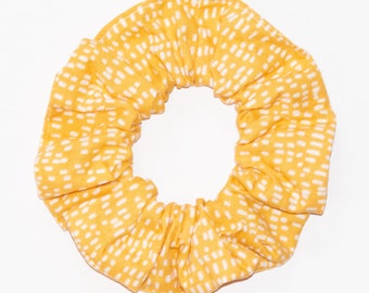 Scrunchie, Cotton Scrunchie, Scrunchies, Scrunchy, Hair Tie, Hair Accessory, Ponytail Holder, Yellow Dots