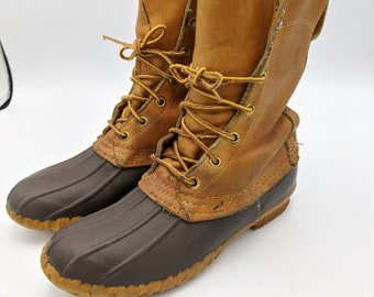 Ll bean duck boots | Etsy 1970 's 8 Eye LL Bean Maine jacht schoen eend laarzen | Etsy