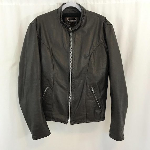 VTG Howard's Exclusive Leather Coat Jacket Bomber