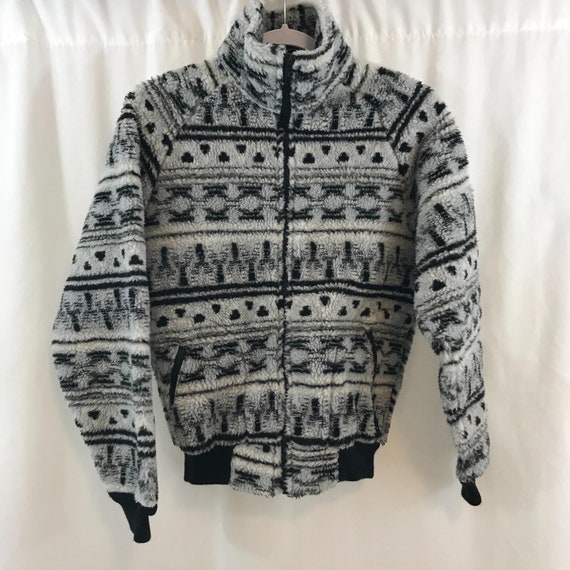 VTG Penfield Ski Coat Wool Jacket Fleece Aztec Whi
