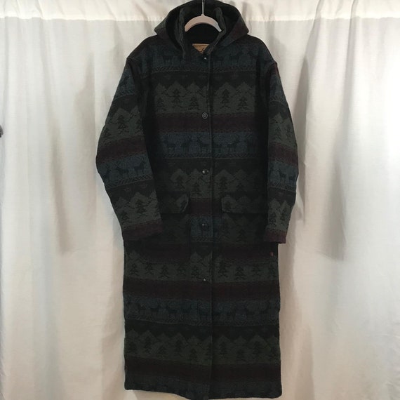 VTG Woolrich Trench Coat Jacket Wool Quilted Lined