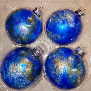 Ornamentos de vidro decorados (2,5&quot;)