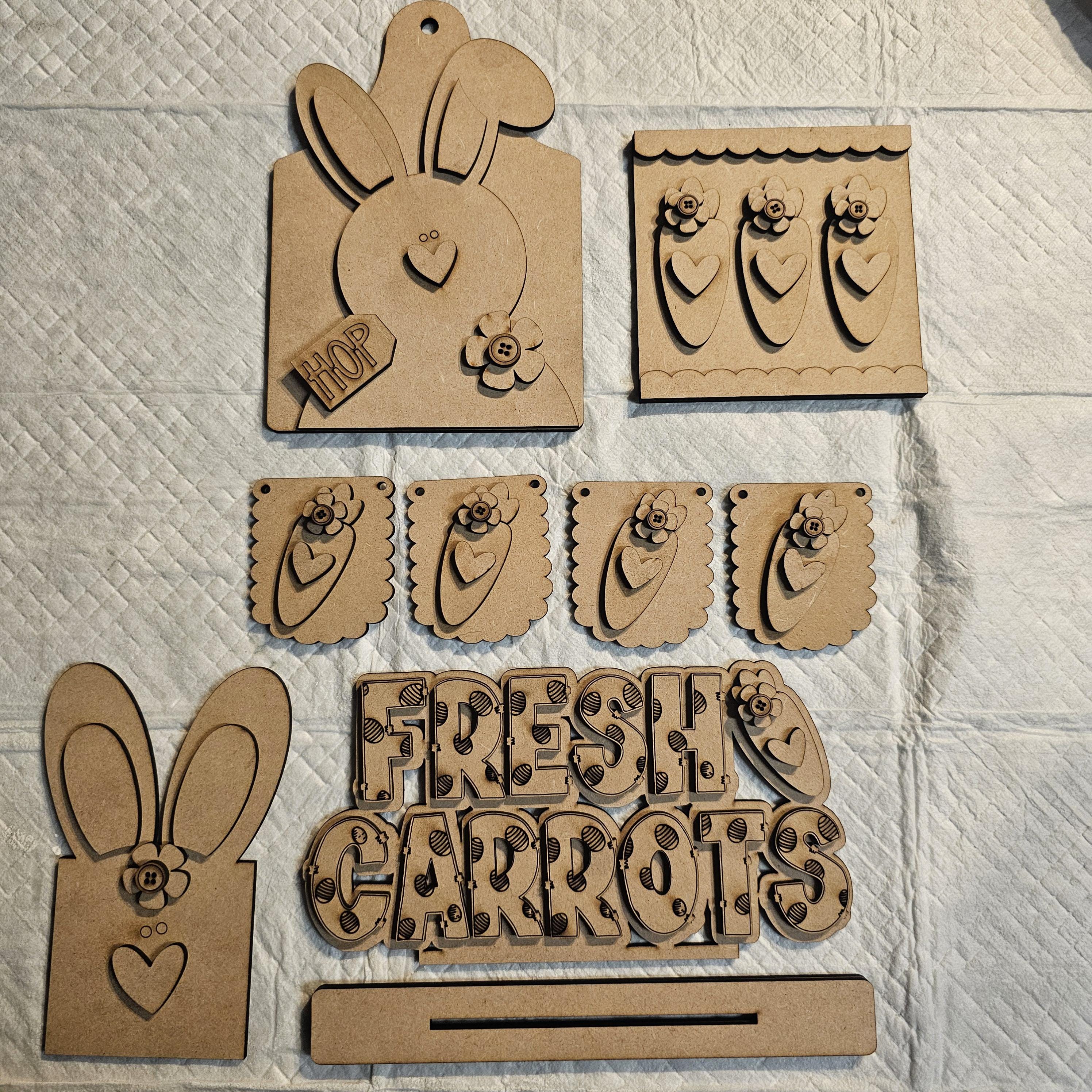 Laser Cut Wood DIY Blanks for Painting | Home Decor | Tiered Tray or Bench | Family | Home | Farmhouse | DIY Crafts | Seasonal Easter Decor