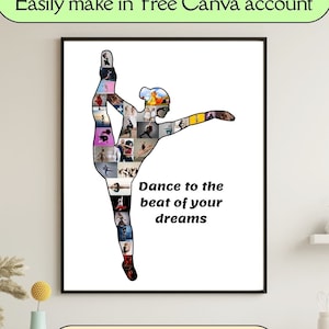 Personalized Dancing Girl Photo Collage Template Custom Gift for Dancer Thank You Gifts For Dance Teacher Christmas Idea For Dance Recital