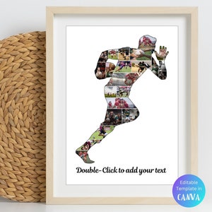 Custom Rugby Player Photo Collage Template Personalized Rugby - Etsy