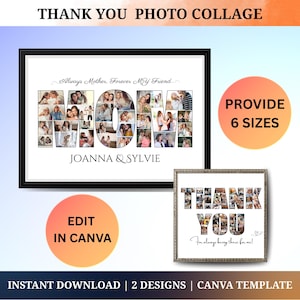 Custom Mom Photo Collage Editable Template THANK YOU Photo Collage Gift For Mom Mother&#39;s Day Gift Gift For Mom&#39;s Birthday Gift from Daughter