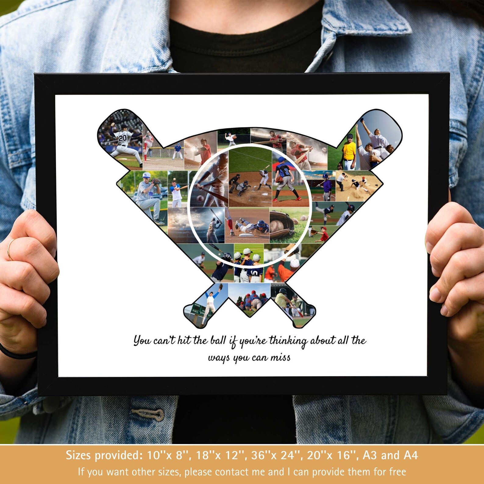 Custom Baseball Photo Collage Template, Personalized Baseball Gifts ...