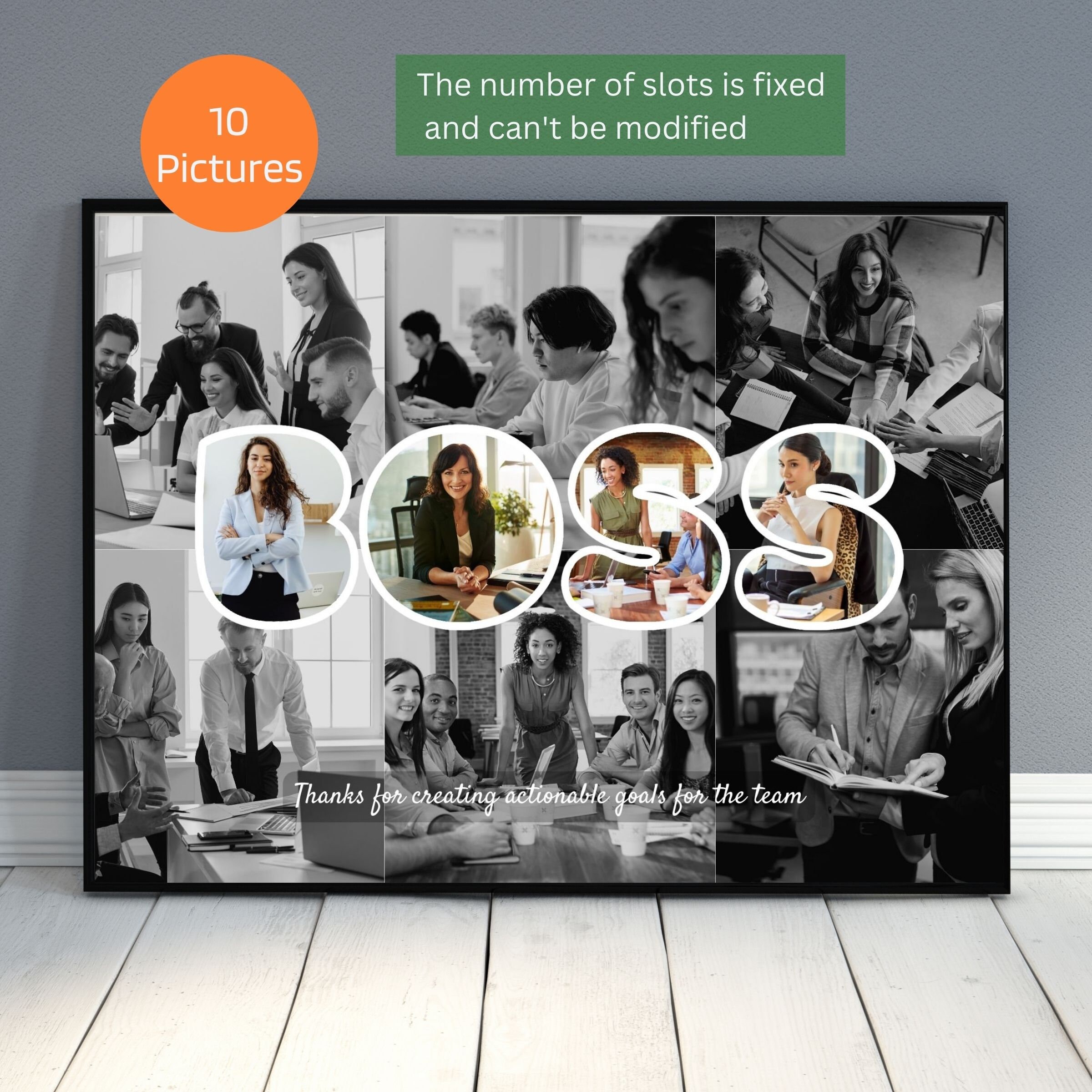 Collage Ropa Boss Custom BOSS Photo Collage Template Personalized Gift for Boss Women Men ...