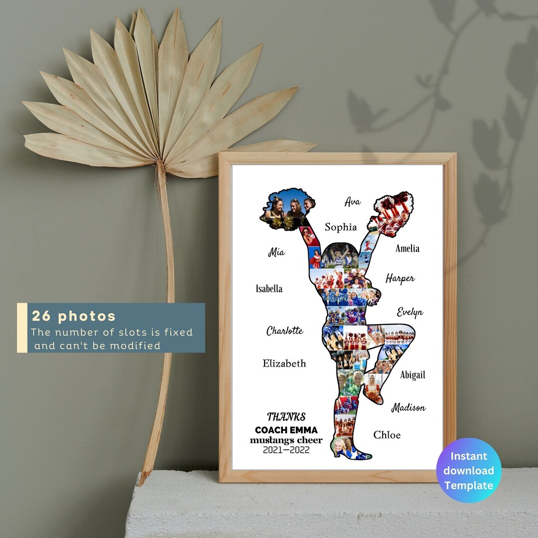 Custom Cheerleader Photo Collage Template Personalized Cheerleading ...