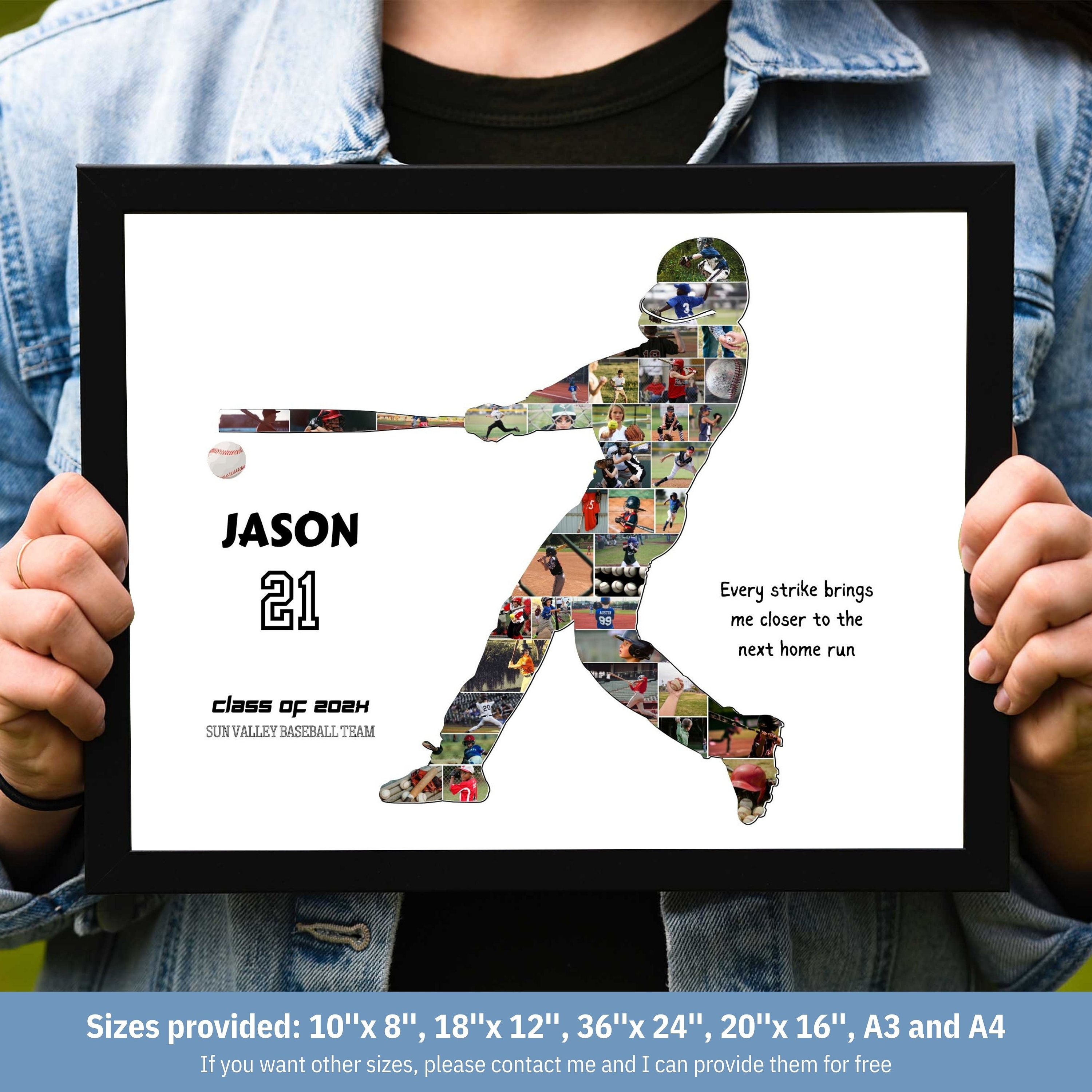 Custom Baseball Photo Collage Template Personalized Gifts for Men ...