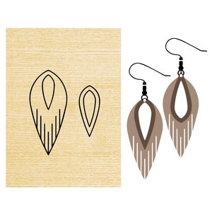 Tassel Drop Earrings Leather Die cutting,Leather Cutting,Steel Rule Metal Die Cutter,Leather Die Cut Mold,Leather Punch Crafts Kraft Tool