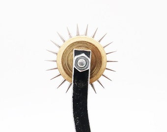 Rueda para raspar cuero, rueda espaciadora/rueda para puntear, rueda trazadora, rueda para trazar con dientes afilados, herramientas para trabajar el cuero