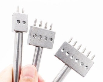 Row punch round chop, round hole round row punch, leather making stitchers, punching punch, diamond chop punch, leather crafting tools