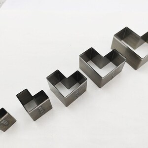 Fustellatura personalizzata con design a forma di cuore e diamante - Fustellatrice in metallo con righello in acciaio per pelle personalizzata - Artigianato artigianale per punzonatura in pelle - Strumento per decorazioni fai da te