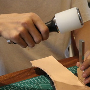 Leather Nylon Carving Hammer for leather die cuts making-Leather Carving Hammer Hole Punch DIY Tooling with handle