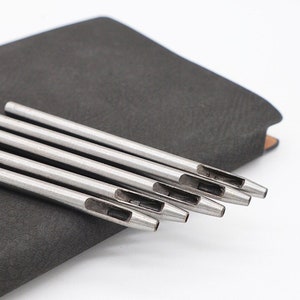 Multi-size diamond sharpener, 1-50mm diameter round leather punch, handmade leather crafting tool, leather die cuts making, hole punch DIY