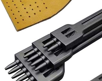 New black row punch, 4/5/6mm specifications, leather production stitching device, hole punch, diamond cut round punch, diy leather tools